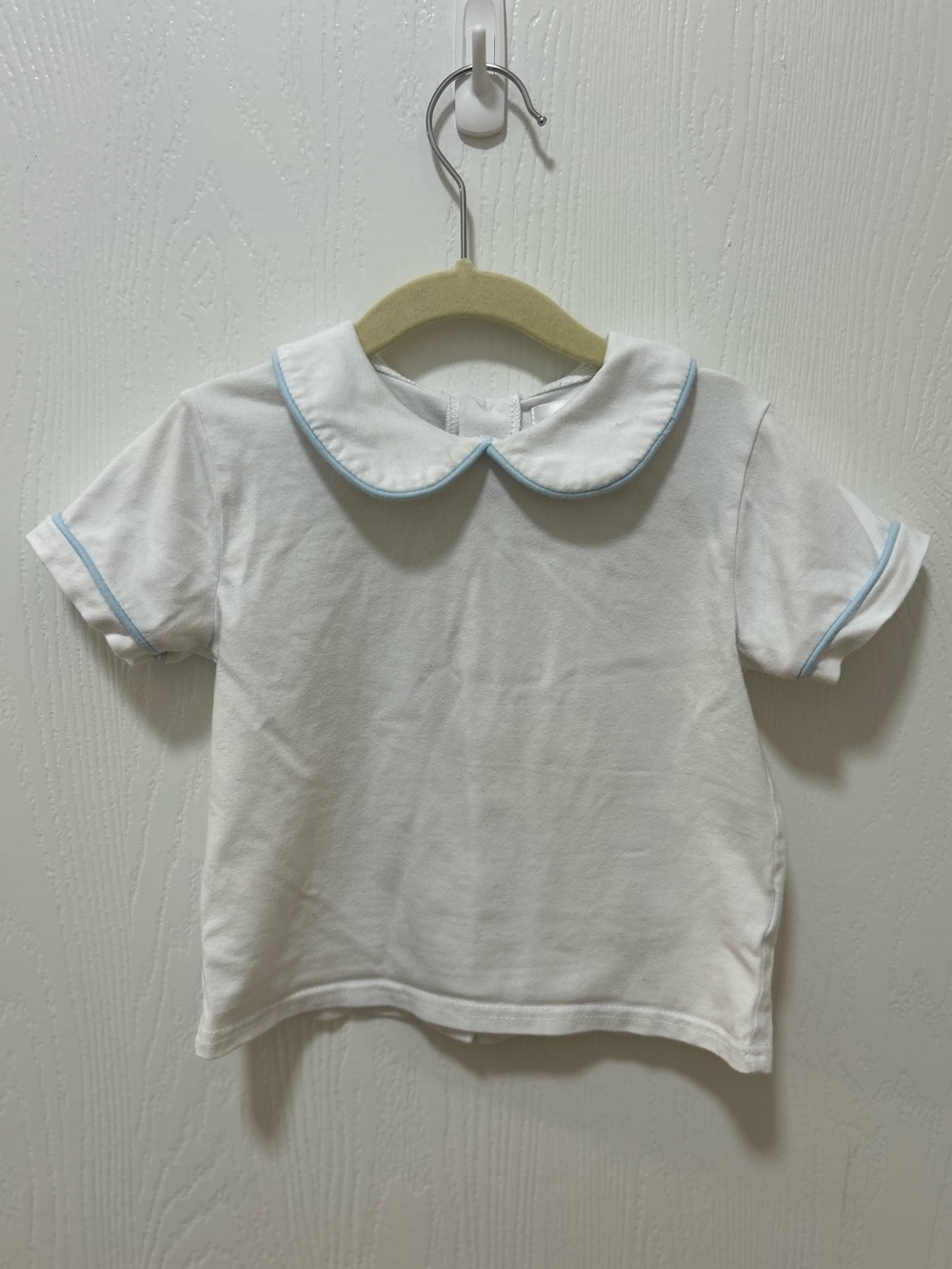 Cecil and Lou white & blue Peter Pan collar shirt toddler boy size 2T